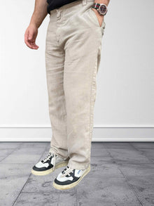 Pantalone maputo lino/cotone chino wide fit PONT