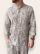Camicia Lino/viscosa fantasia BL11