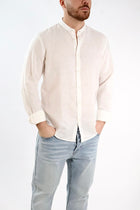 Camicia lino/cotone collo coreana C25 OVER-D