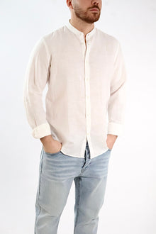 Camicia lino/cotone collo coreana C25 OVER-D