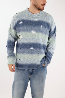 Maglione lana cropped buchi 273 BERNA