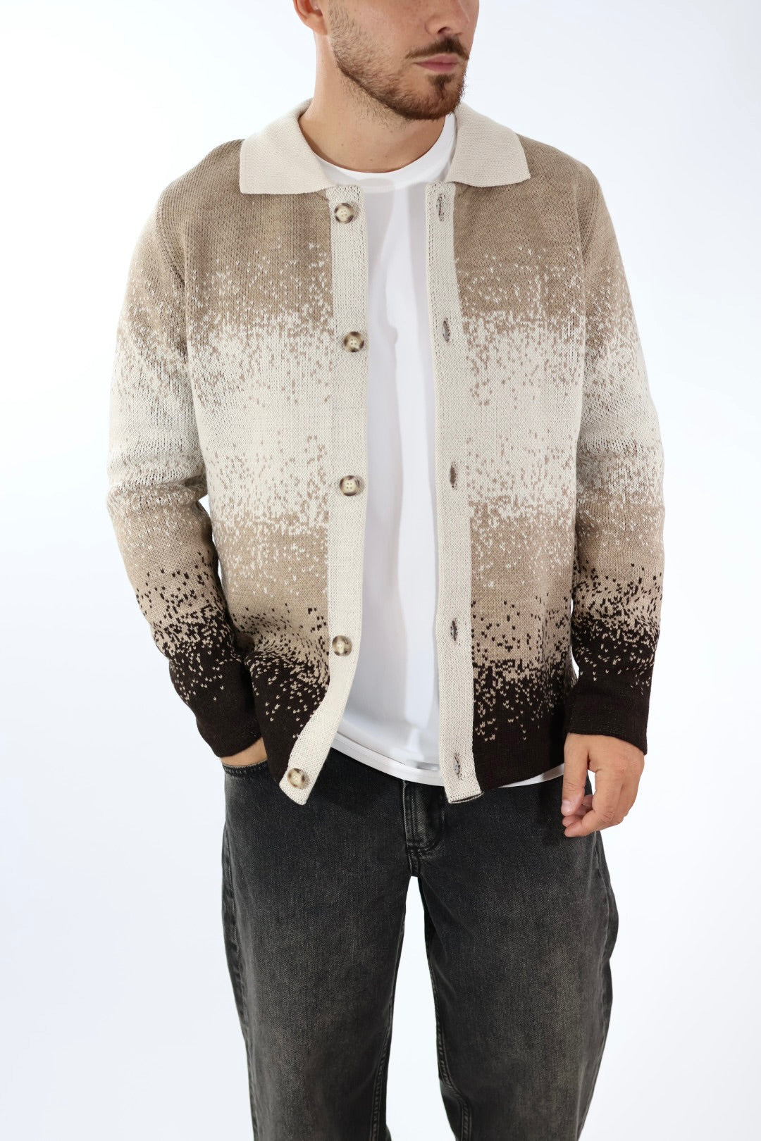 Cardigan colletto pixel M80 OVERD
