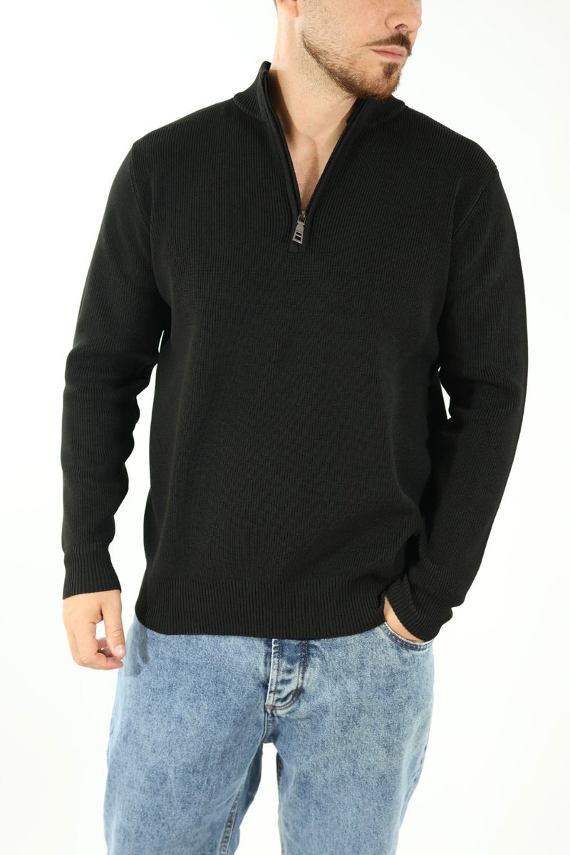Maglioncino M70 lupetto zip nero OVERD