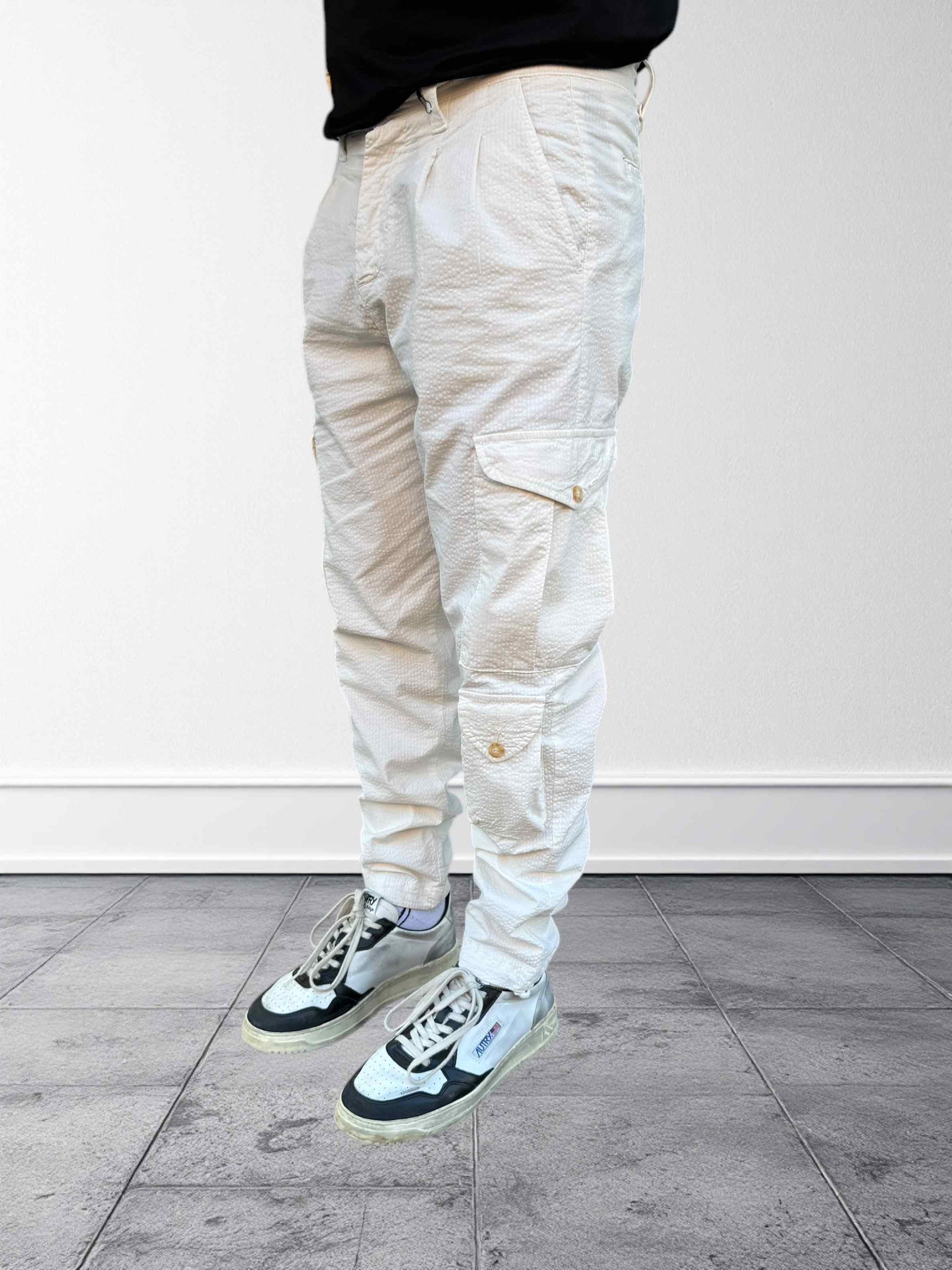 Pantalone cargo goffrato BL11