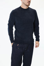Maglioncino 049 blu navy girocollo ciniglia BERNA