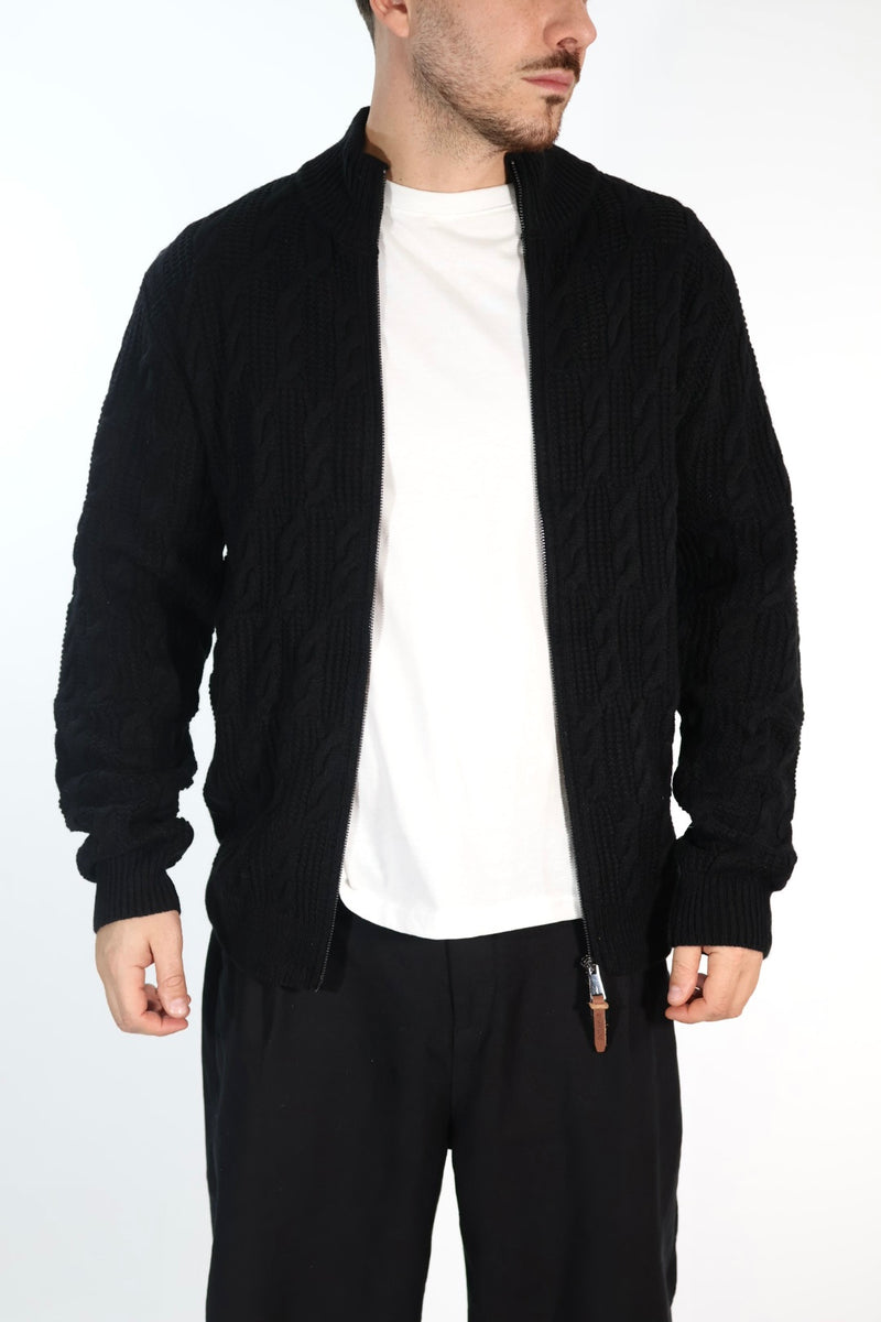 Cardigan 613 intreccio full zip  GIANNI LUPO