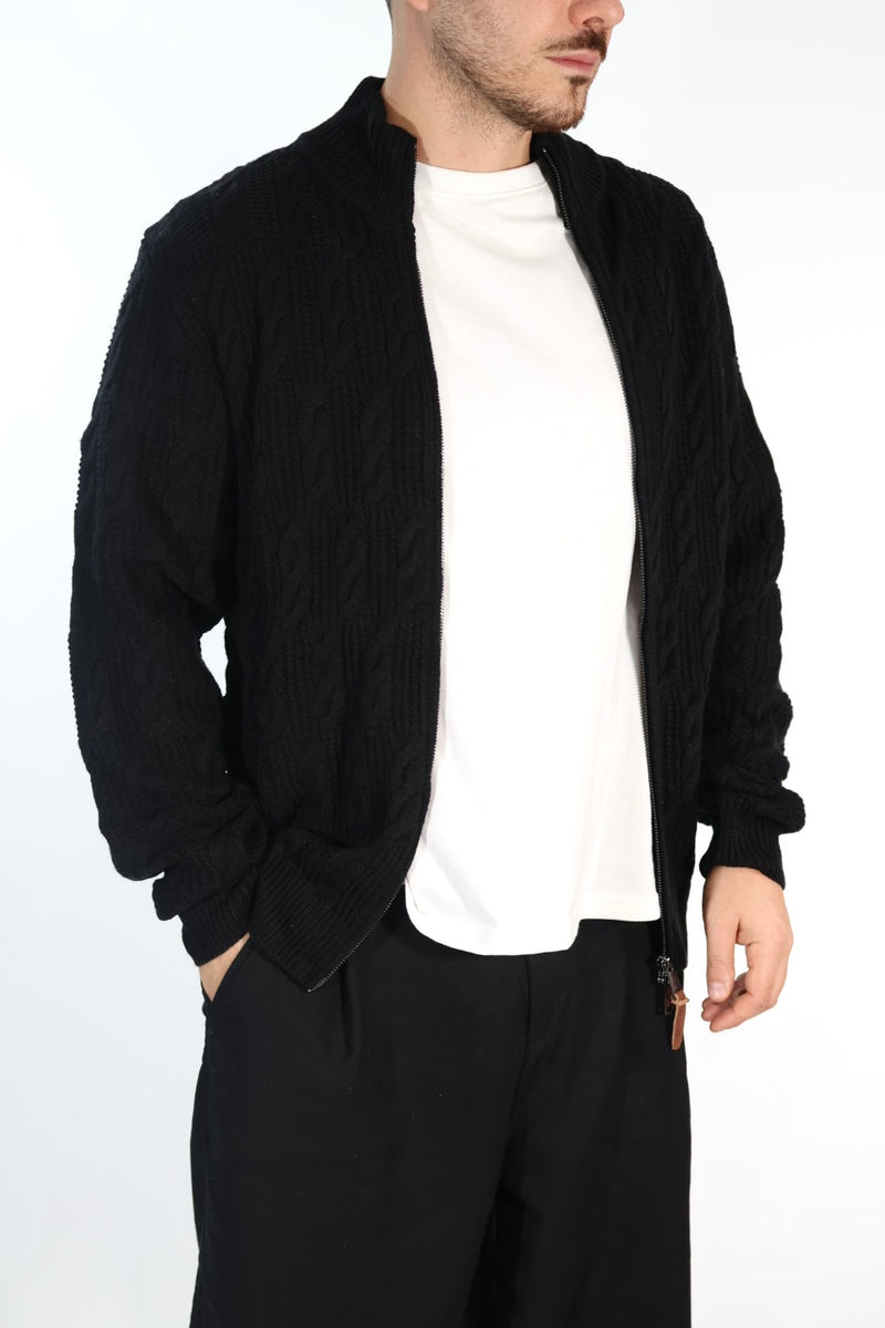 Cardigan 613 intreccio full zip  GIANNI LUPO