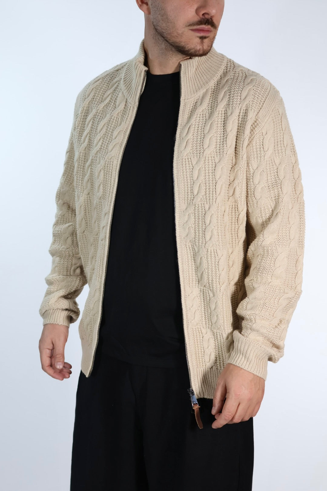 Cardigan  613 intreccio full zip  GIANNI LUPO
