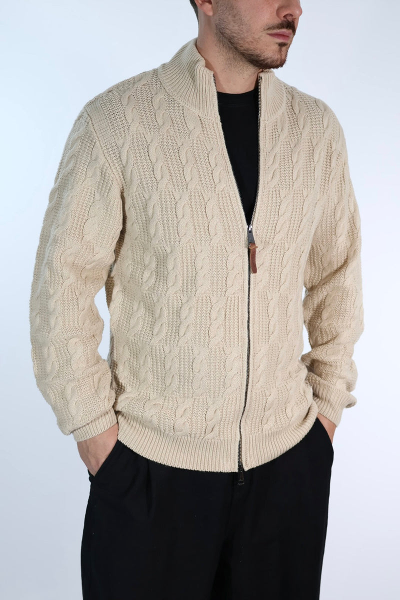 Cardigan  613 intreccio full zip  GIANNI LUPO