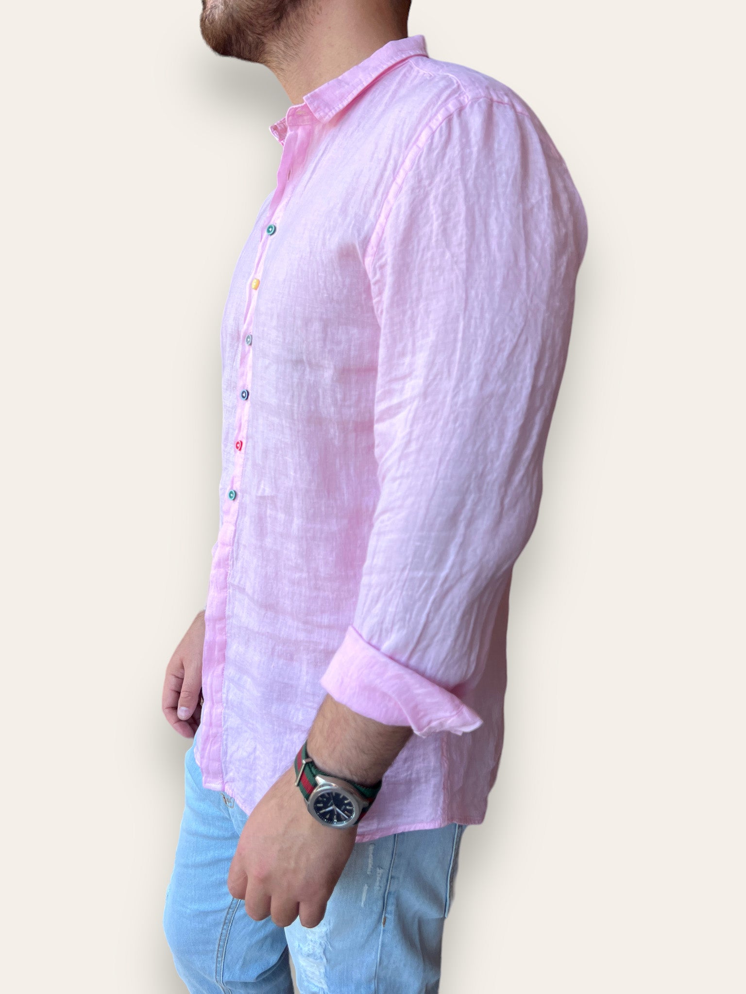 Camicia collo lino BL11