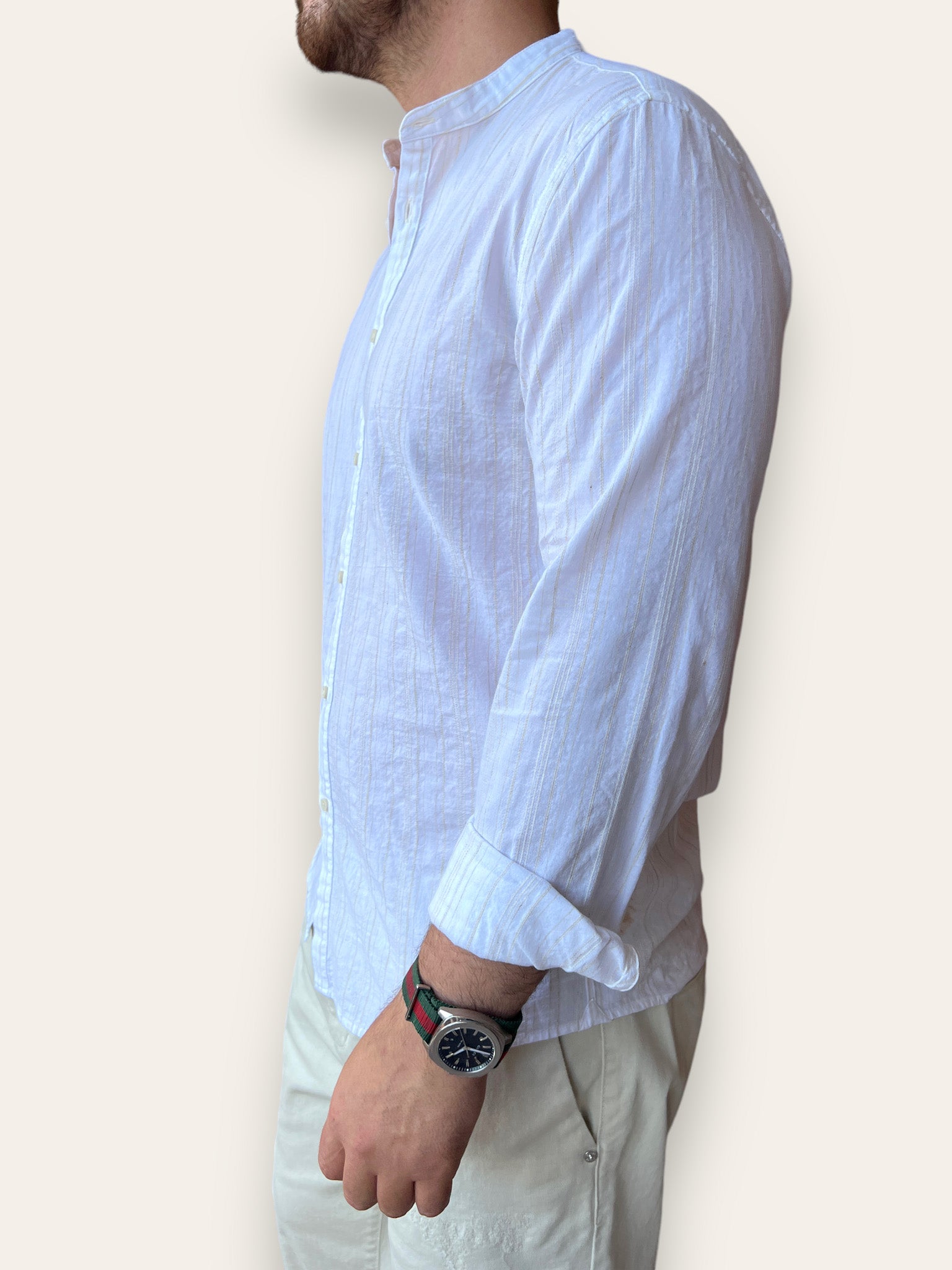 Camicia lino righe BL11