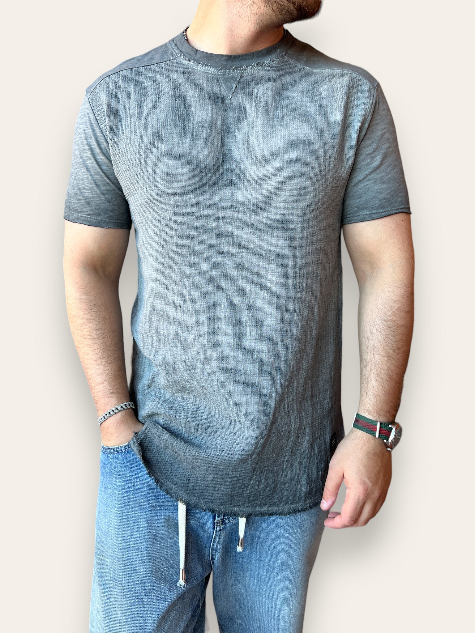 T shirt misto lino BL11