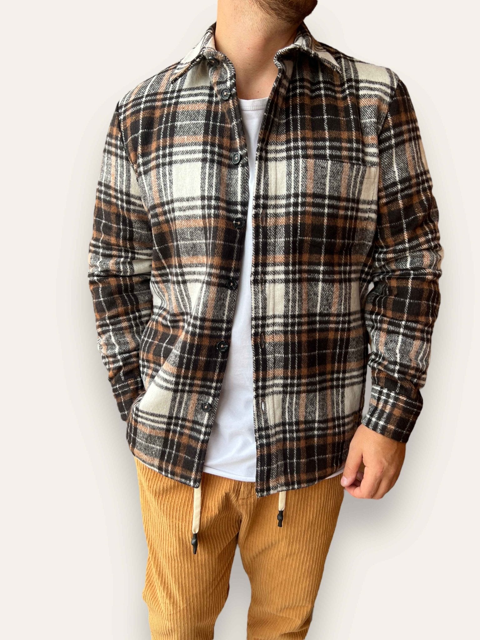 Giacca check imbottita BL11