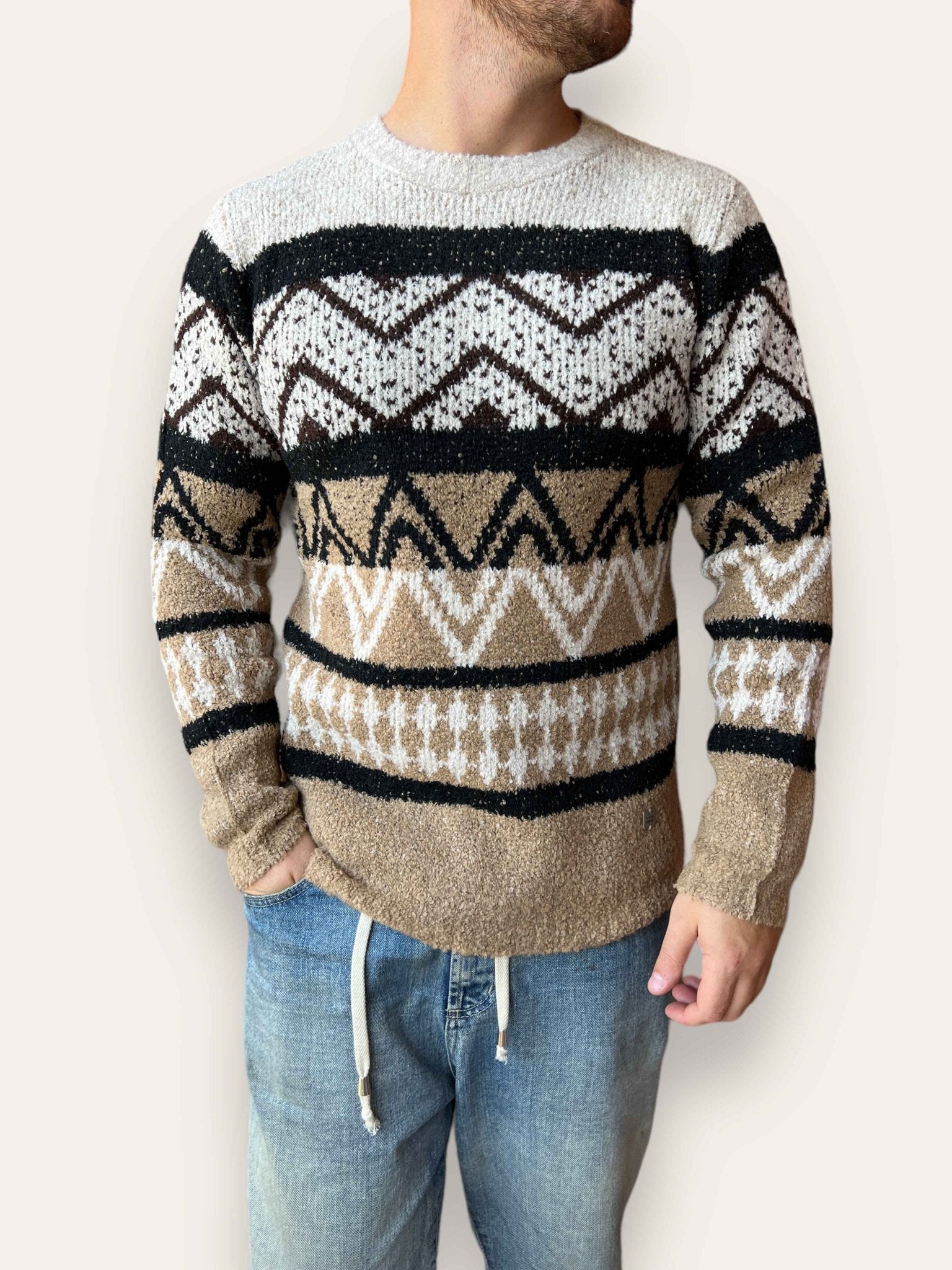 Maglione bouclè fantasia BL11