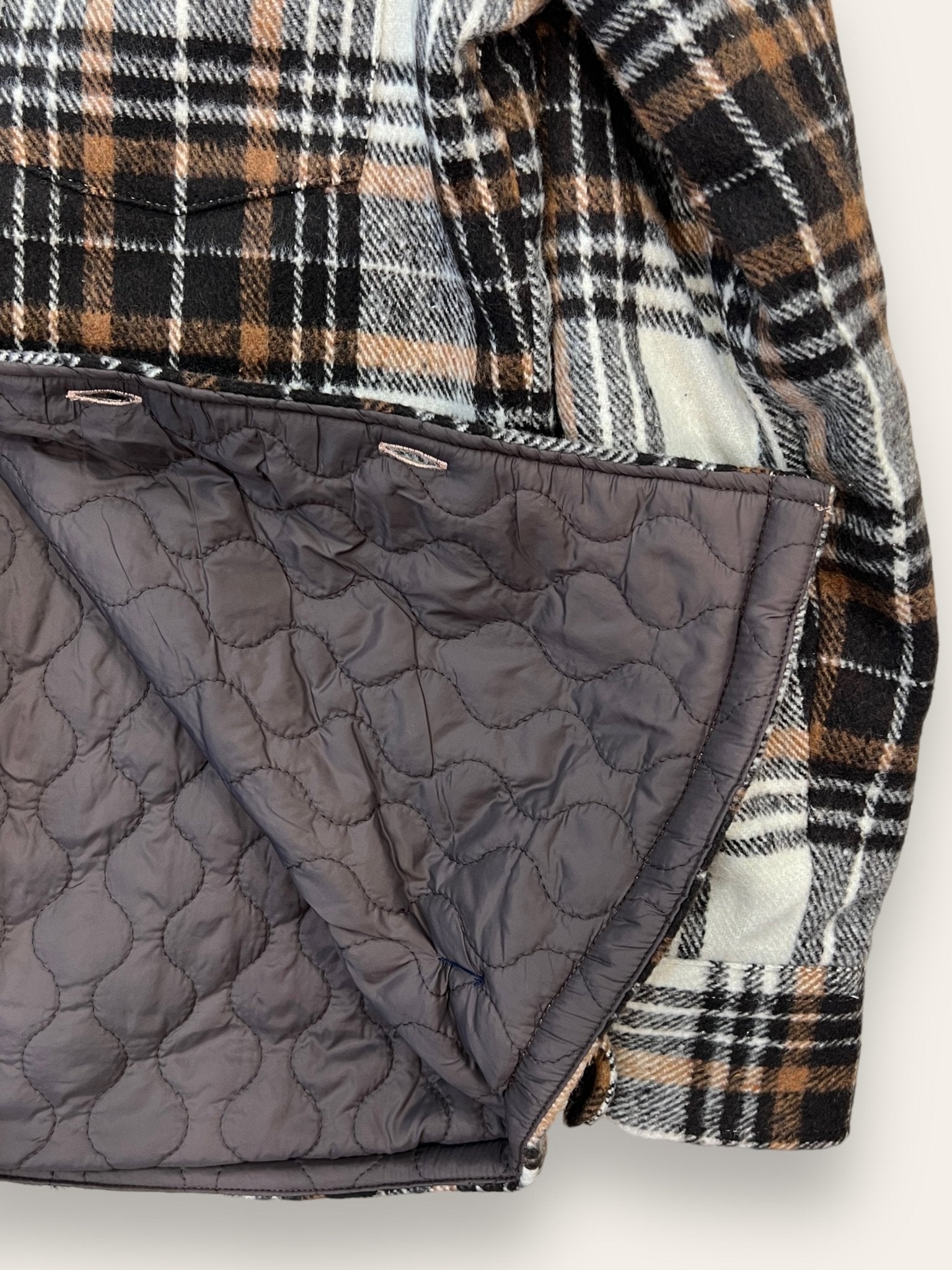 Giacca check imbottita BL11