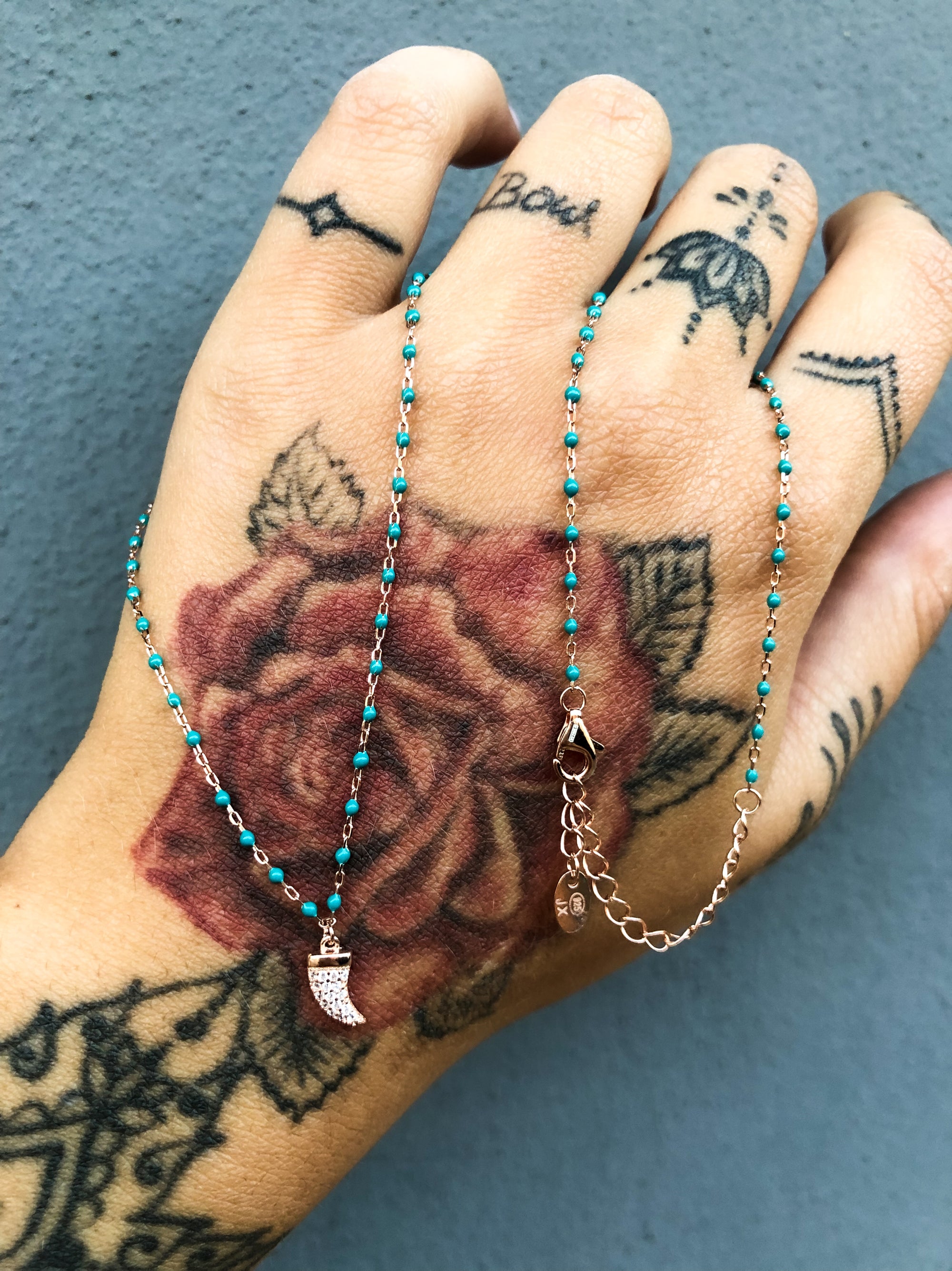 Collana corno ARGENTO 925
