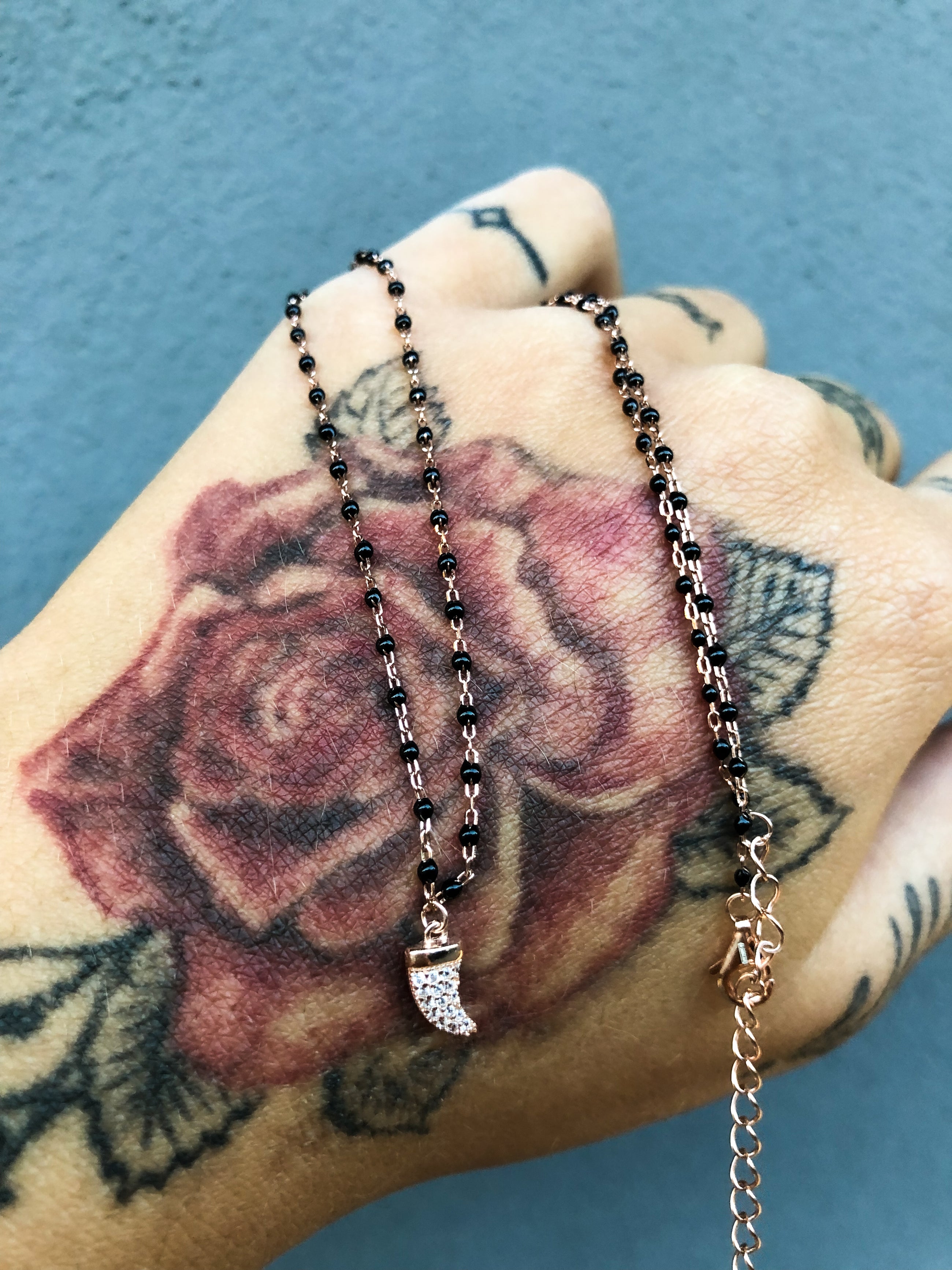Collana corno ARGENTO 925