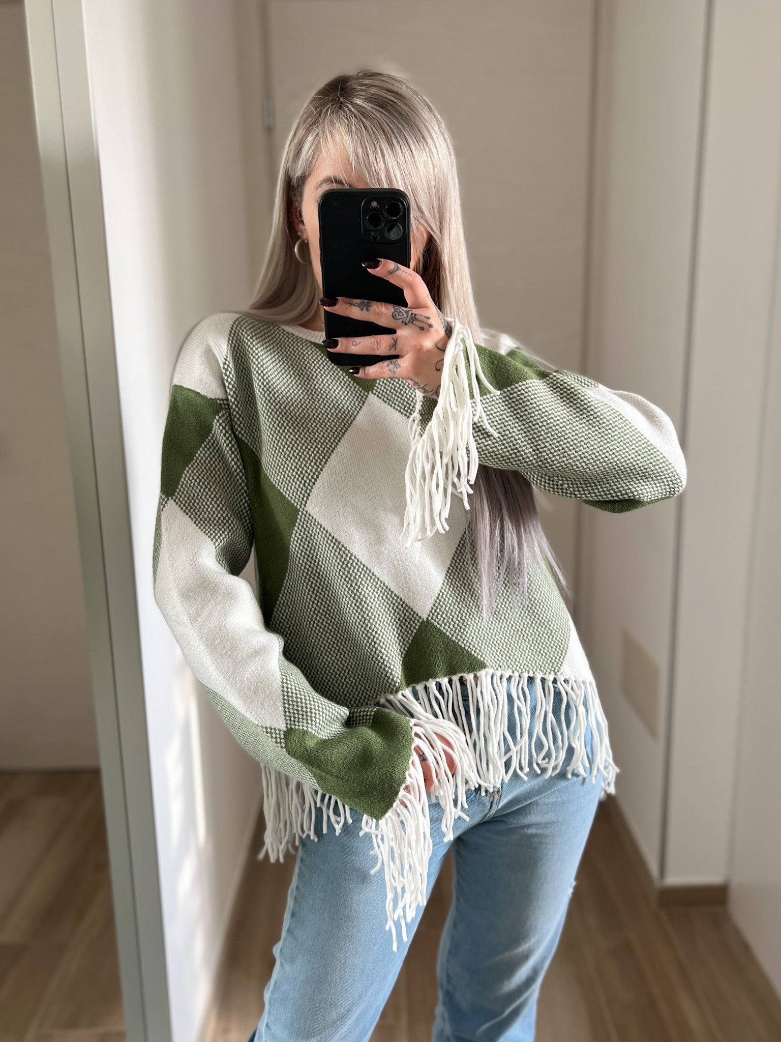 Maglione frange FRESH FLOWER
