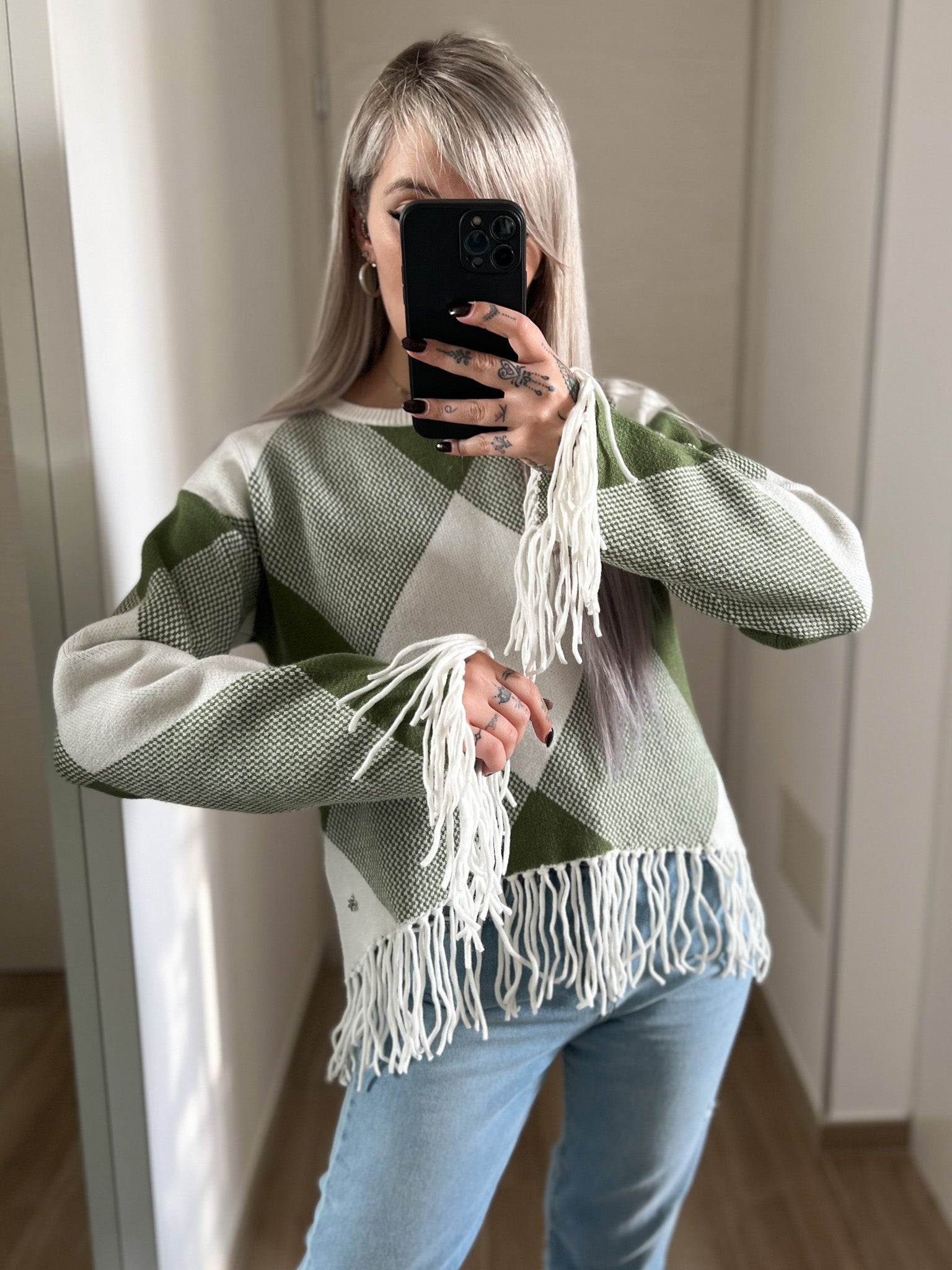 Maglione frange FRESH FLOWER