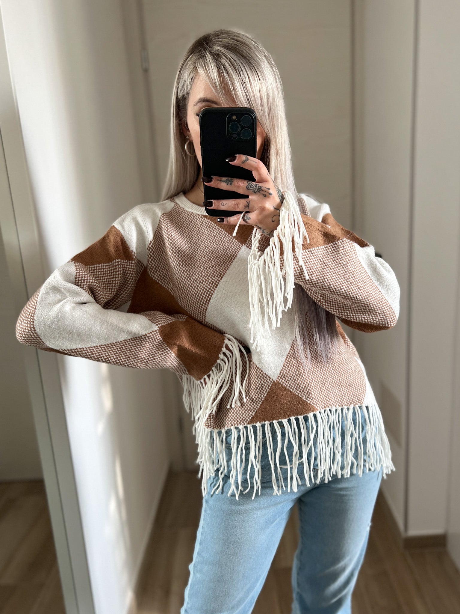 Maglione frange FRESH FLOWER