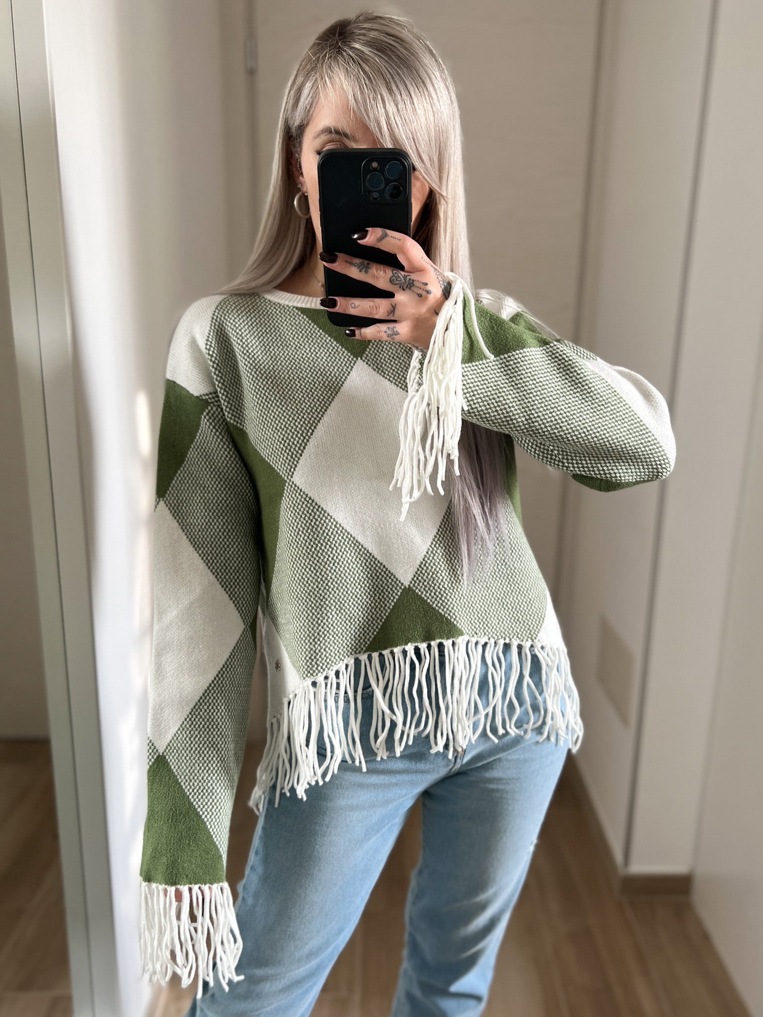 Maglione frange FRESH FLOWER