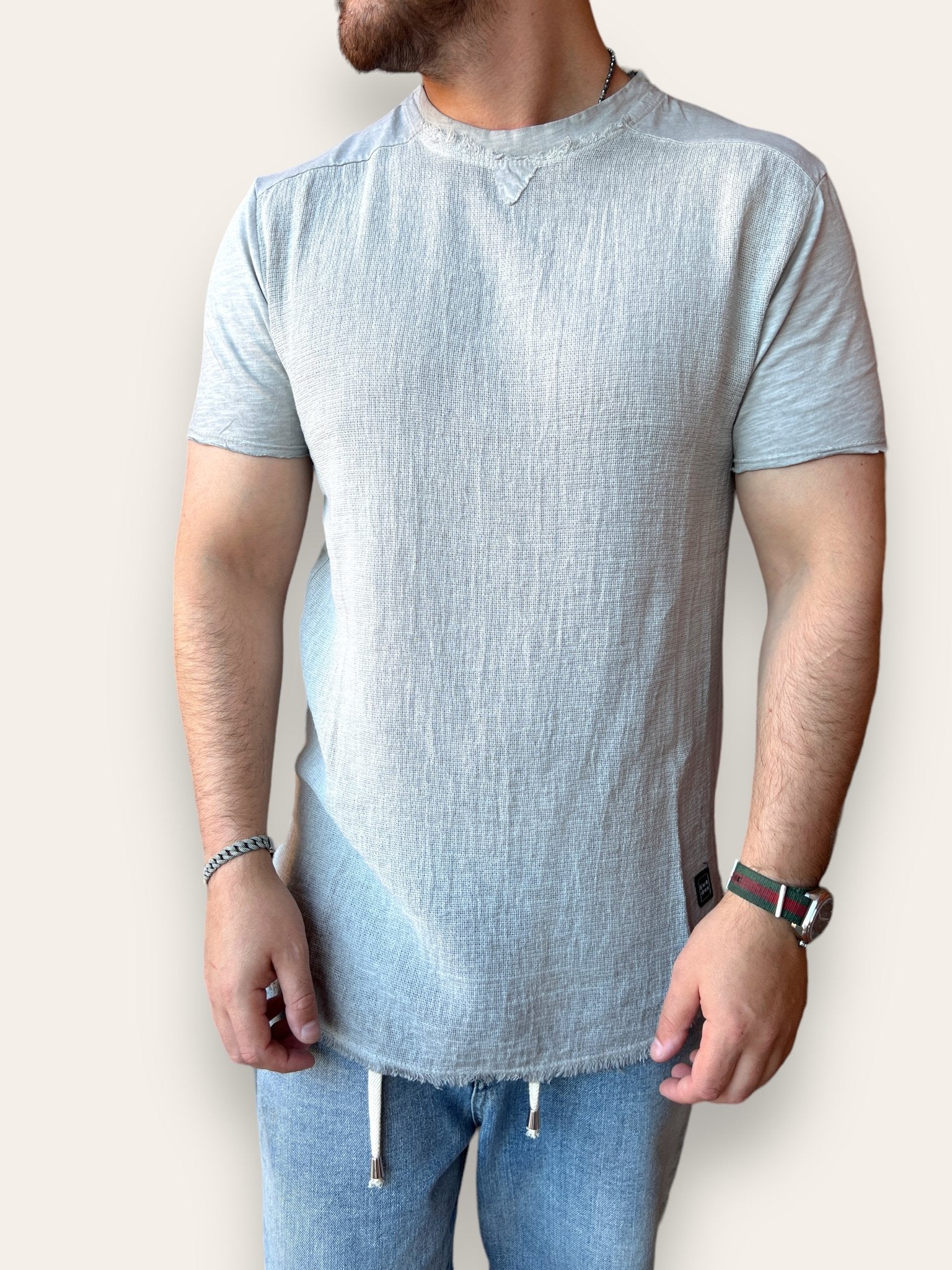 T shirt misto lino BL11
