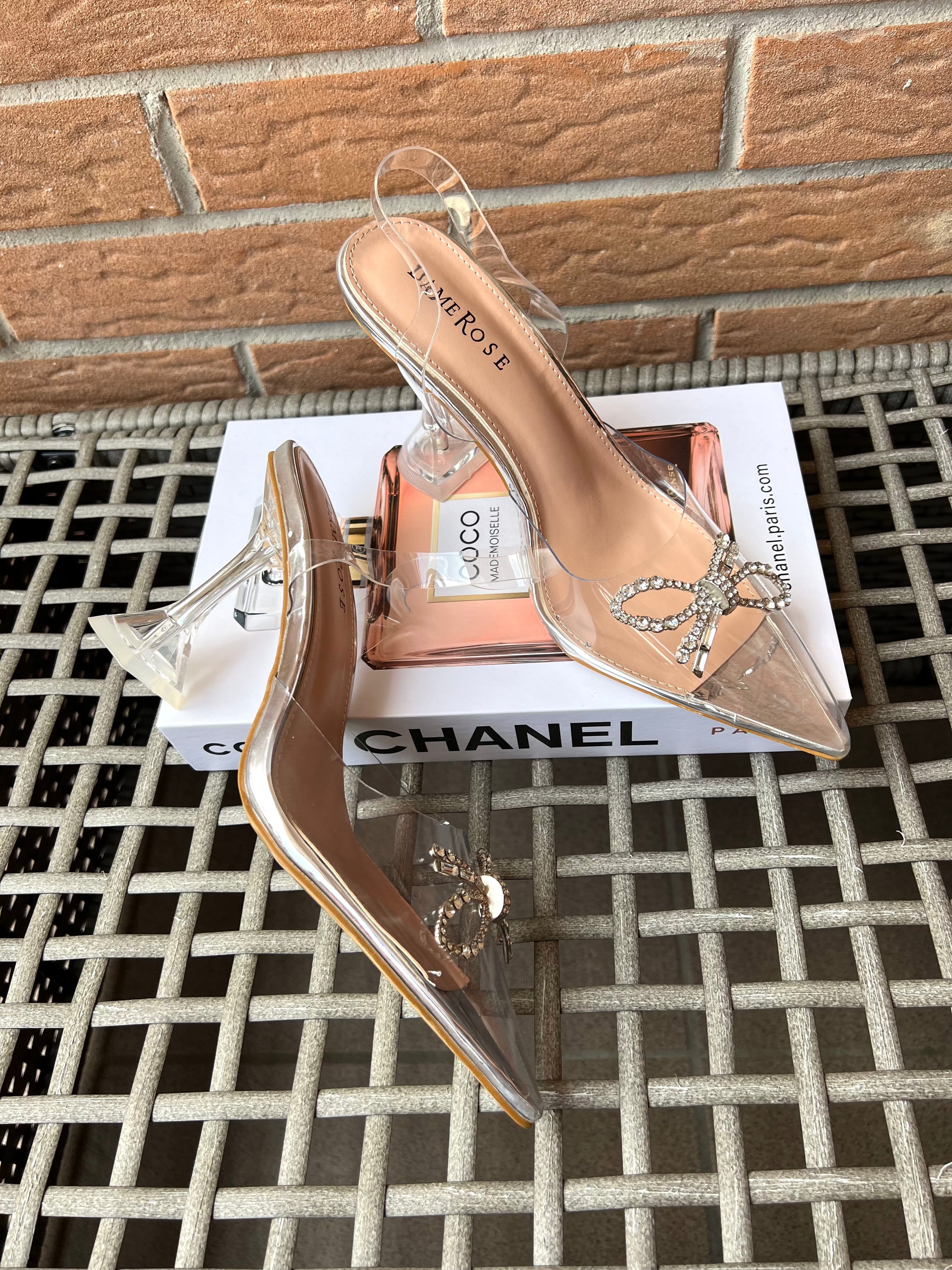 Sabot gioiello trasparente