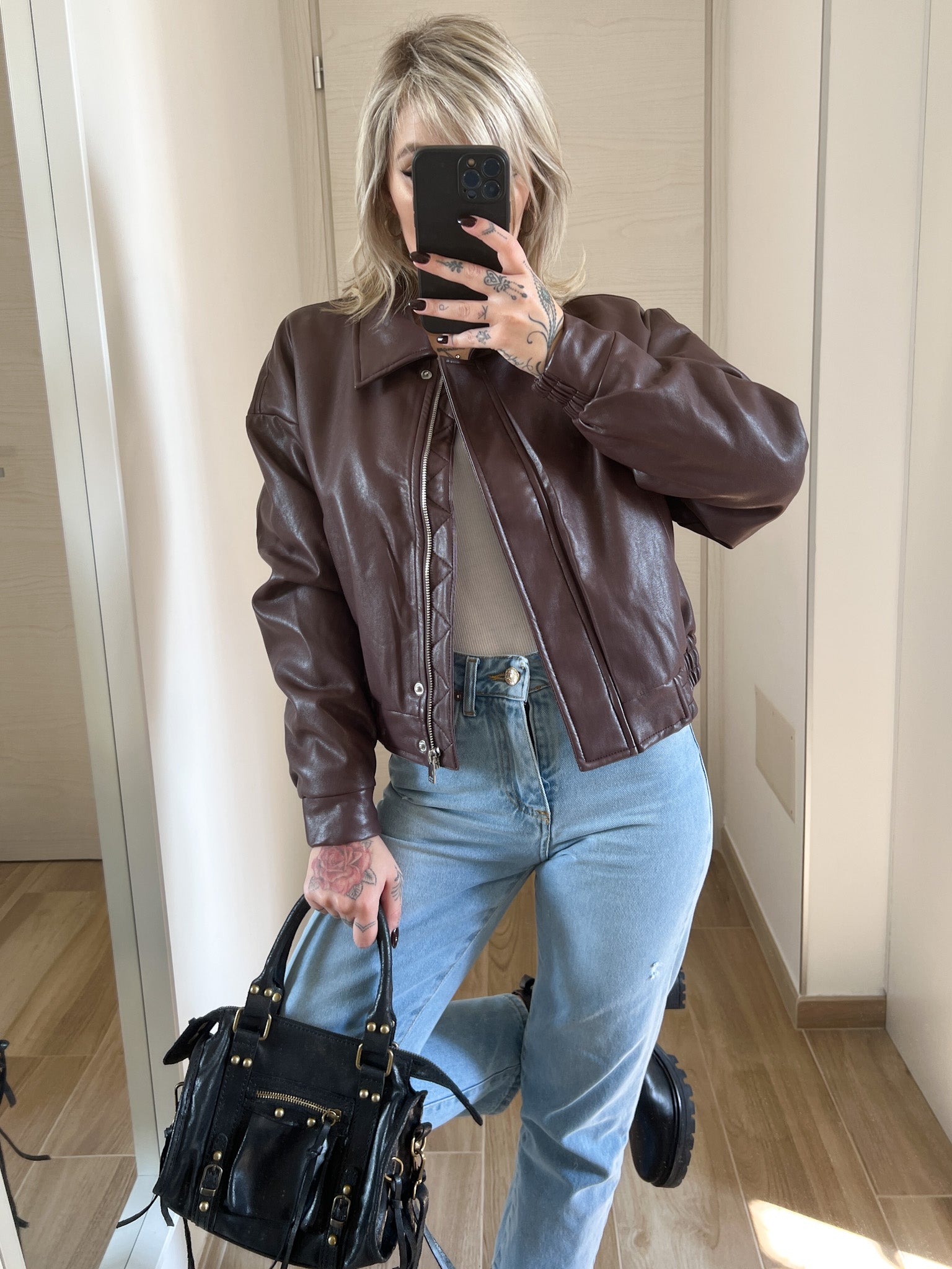 Giacca ecopelle GLAMOROUS